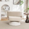 Vynxaria Swivel Barrel Chair, Velvet Accent Armchair 360 Degree Swivel Club Chair for Living Room Bedroom Reception Room - 2 of 4