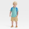 Toddler Boys' Knit Polo Shirt and Woven Shorts Set - Cat & Jack™ Green - image 2 of 4