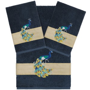 Linum Home Textiles 100% Turkish Cotton PENELOPE Embellished Towel Set - 1 of 4