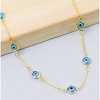RMZ GOLD NYC 18K GOLD PLATED BAR STYLE LIGHT BLUE EVIL EYE CRYSTAL ANKLET - 4 of 4