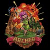 Mens Clash of Clans Hot Pink Hair Archer T Shirt - 2 of 4