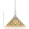 Toltec Lighting Any 1 - Light Pendant in  Chrome with 16" Chocolate Icing Shade - 2 of 2