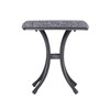 DSVIMOY Patio Side Table, Metal Outdoor Round Coffee Table for Patio Yard Balcony Garden, Black, 21"*21"*21" - 4 of 4