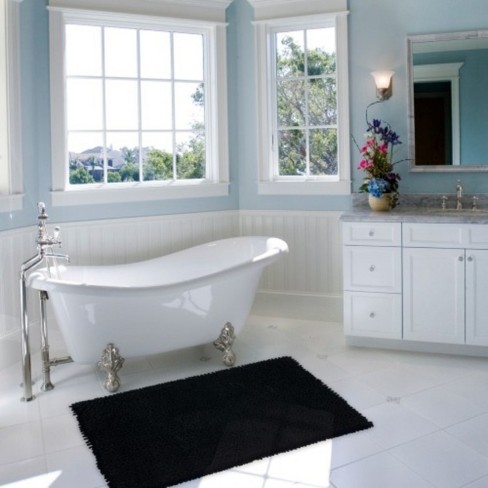 Chunky Chenille Memory Foam Bath Rug - Room Essentials™ 22x60