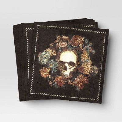 20pk Skull Beverage Napkins - Threshold™