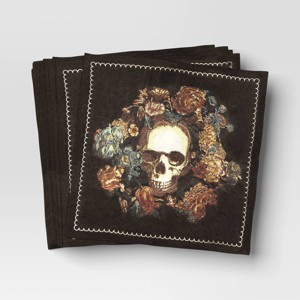 20pk Skull Beverage Napkins - Threshold™ - 1 of 3