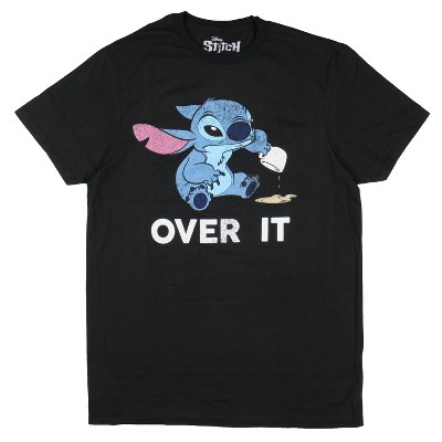 Disney Lilo & Stitch Men's Stitch Over It Graphic Print T-Shirt Adult