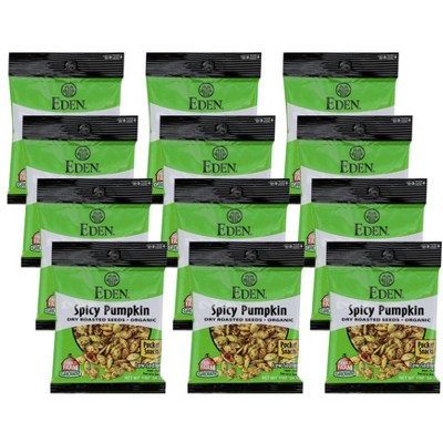 Eden Foods Organic Dry Roasted Spicy Pumpkin Seeds - Case of 12/1 oz