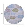 Lavender And Olive Green Geometric Washable Indoor Outdoor Area Rug - 3 of 4