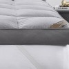 Hotel Laundry King Charcoal Down Top Mattress Topper: 100% Cotton, 233 Thread Count, Dual Fill with 70% Down & 30% Polyester Fiber - 3 of 3