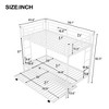 NicBex Twin Over Twin Metal Bunk Bed with Trundle and 2 Ladders for Kids,Girls,Boys - 3 of 4
