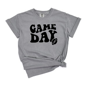 Simply Sage Market Women's Game Day Football Short Sleeve Garment Dyed Tee - 1 of 2