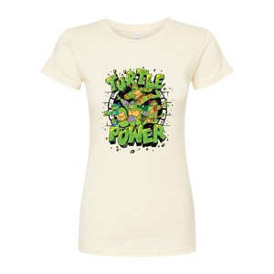 Women's - Teenage Mutant Ninja Turtles - Turtle Power New Fitted Graphic T-Shirt - 1 of 3