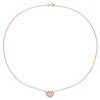 EVERLY JEWELRY | Rose Plated Sterling Silver 7/8ct TGW Simulated Morganite and Cubic Zirconia Heart Necklace,18 inc - 3 of 4