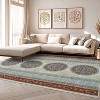 Washable Vintage Printed Rug Non Slip Low Pile Rug Soft Retro Throw Floor Cover Foldable Indoor Carpet for Living Room Bedroom - 2 of 4