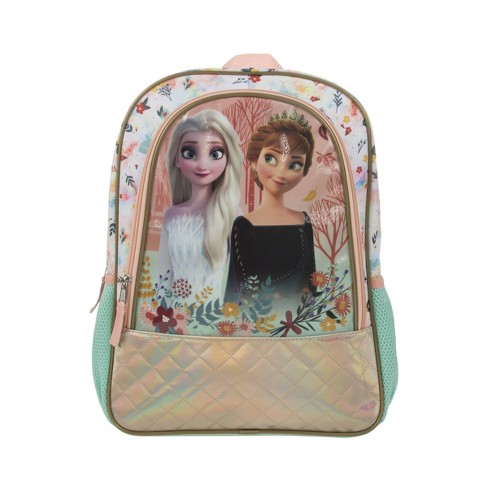 Disney Frozen Elsa & Anna Pink Girls Large Backpack/School Book Bag for Kids