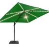 Sonkuki 11.5x9FT Outdoor Patio Solar LED Cantilever Umbrella Aluminium Pole w/Base, 360°Rotation and Canopy Angle Adjustment - 2 of 4