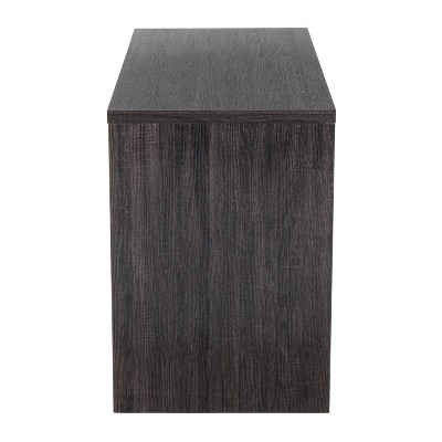 Quinn 47" Charcoal and White Wood Home Office Desk with Drawers