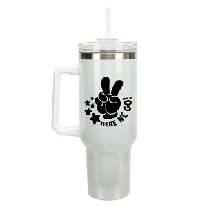 100 North Here We Go! Stars Cart Racer Video Game Wrap-Around 40 Oz. Stainless Steel Water Bottle Coffee Mug, Spill & Leak Resistant, Travel Tumbler - 1 of 4