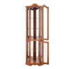 FONTOI Carved Curio Cabinet, Glass Corner Display Cabinet with Adjustable Glass Shelves for Living room and Bedroom, Oak, 15.94"*70.28"*21.65" - 2 of 4