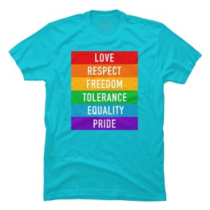 Adult Design By Humans Pride Rights Motto By PINHEAD66 T-Shirt - 1 of 2