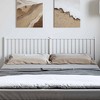 vidaXL 35.4-Inch Metal Headboard for King Size Beds, Durable Steel Construction Headboard for Modern Minimalist Bedroom, Easy Assembly, White - 3 of 4