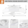 Parrot Uncle 18.9" 3-Blade Flush Mount Ceiling Fan Bladeless Fandelier - 4 of 4