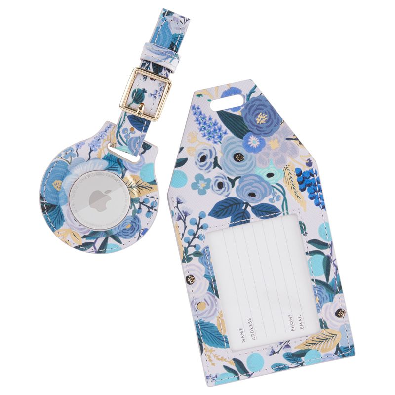 Rifle Paper Co. AirTag Luggage Tag - Garden Party Blue, 1 of 7