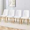 NicBex Dining Chair Set of 4 Modern PU Leather Side Chairs with Metal Legs for Kitchen,Dining Room - 4 of 4
