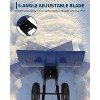 29 Inch Heavy Duty Wheeled Snow Shovel with Adjustable 5-Position Handle and Multi-Angle Carbon Steel Blade - 2 of 4
