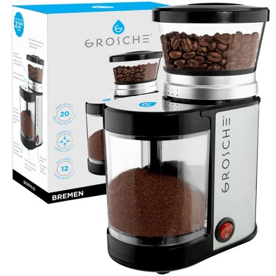 GROSCHE BREMEN Burr Electric Coffee Grinder, Compact Grinder