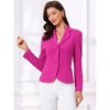 Allegra K Women's Elegant Work Office Lapel Collar Button Down Regular Fit Suit Blazer - 3 of 4