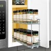 Lynk Professional Slide Out Double Spice Rack Upper Cabinet Organizer - 4" Wide - image 4 of 4