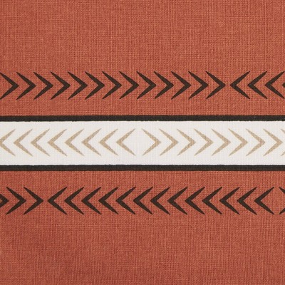 Clay Aztec Print Cotton Euro Pillow Covers, Set of 4