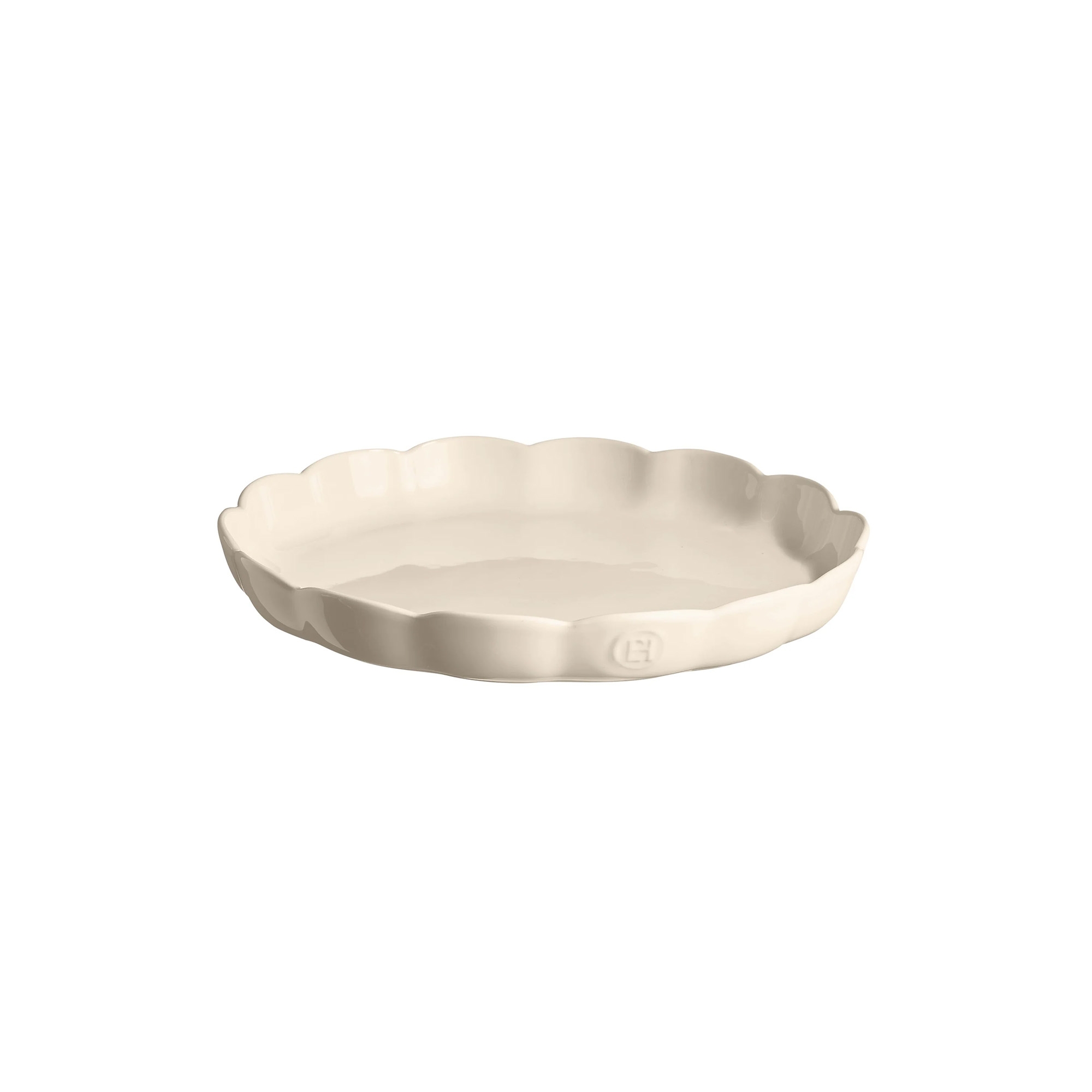 Emile Henry Madeleine Fluted Tart Dish, 12.2-Inch, Clay