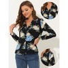 Allegra K Women's Camp Collar Long Sleeve Button Down Blouse - 2 of 4