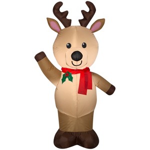 Gemmy Christmas Inflatable Reindeer, 4 ft Tall, Multi - 1 of 4