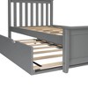 Max & Lily Twin Bed Frame with Trundle, Classic Solid Wood Platform Bed with Storage - 4 of 4