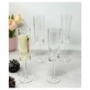 ChicFurnit Drinkware Oval Halo Plastic Champagne Flutes Unbreakable Acrylic Design for Celebrations, Clear, 1.96"*1.96"*8.46" - 3 of 4