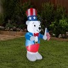 4' Lighted Inflatable Fourth of July Bear - National Tree Company - 2 of 2