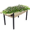 Gulches Elevated Raised Garden Bed with Folding Storage Shelf Metal Leg Wood Planter Box for Outdoor Patio Deck Balcony - 4 of 4