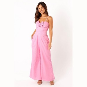 Petal and Pup Christina Linen Jumpsuit - Pink XL - 1 of 4