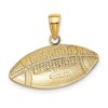 Black Bow Jewelry 14k Yellow Gold Medium Football Charm or Pendant, 24mm (15/16 inch) - 3 of 4