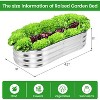 COZONY 8×4×2/4.5×2×1 FT Galvanized Raised Garden Bed, Large Metal Planter Box for Vegetables Flowers Fruits Outdoor - 3 of 4
