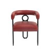 LOVMOR House Hold Contemporary Designed Chenille Fabric Upholstered Accent/Dining Chair/Kitchen Armchair for Living Room set of 2 - 3 of 4