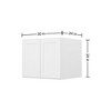 HOMLUX Easy-DIY 36 in W x 24 in D in Shaker White Ready to Assemble Wall Refrigerator Kitchen Cabinet with 2 Doors - 3 of 4