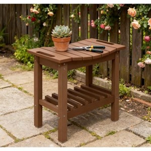 ORRD Storage Bench with Handle, Waterproof Shower Stool & Entryway Seat, Non-Slip Pads for Indoor Outdoor Use - 1 of 4