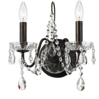 Crystorama Lighting Butler 2 - Light Sconce in  English Bronze