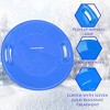 Slippery Racer Heavy-Duty Cold Weather Downhill Pro Adults and Kids Plastic Outdoor Winter Saucer Disc Snow Sleds with Handles. (3 Pack) - 3 of 4