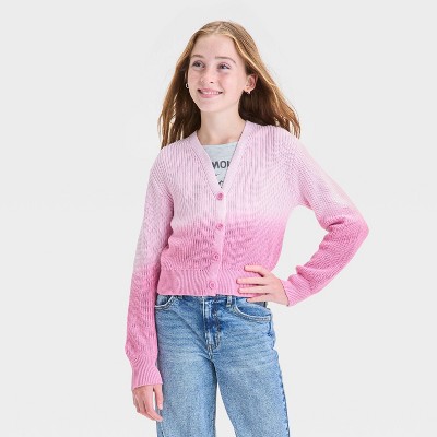 Girls' Ombre Cardigan Sweater - art class™